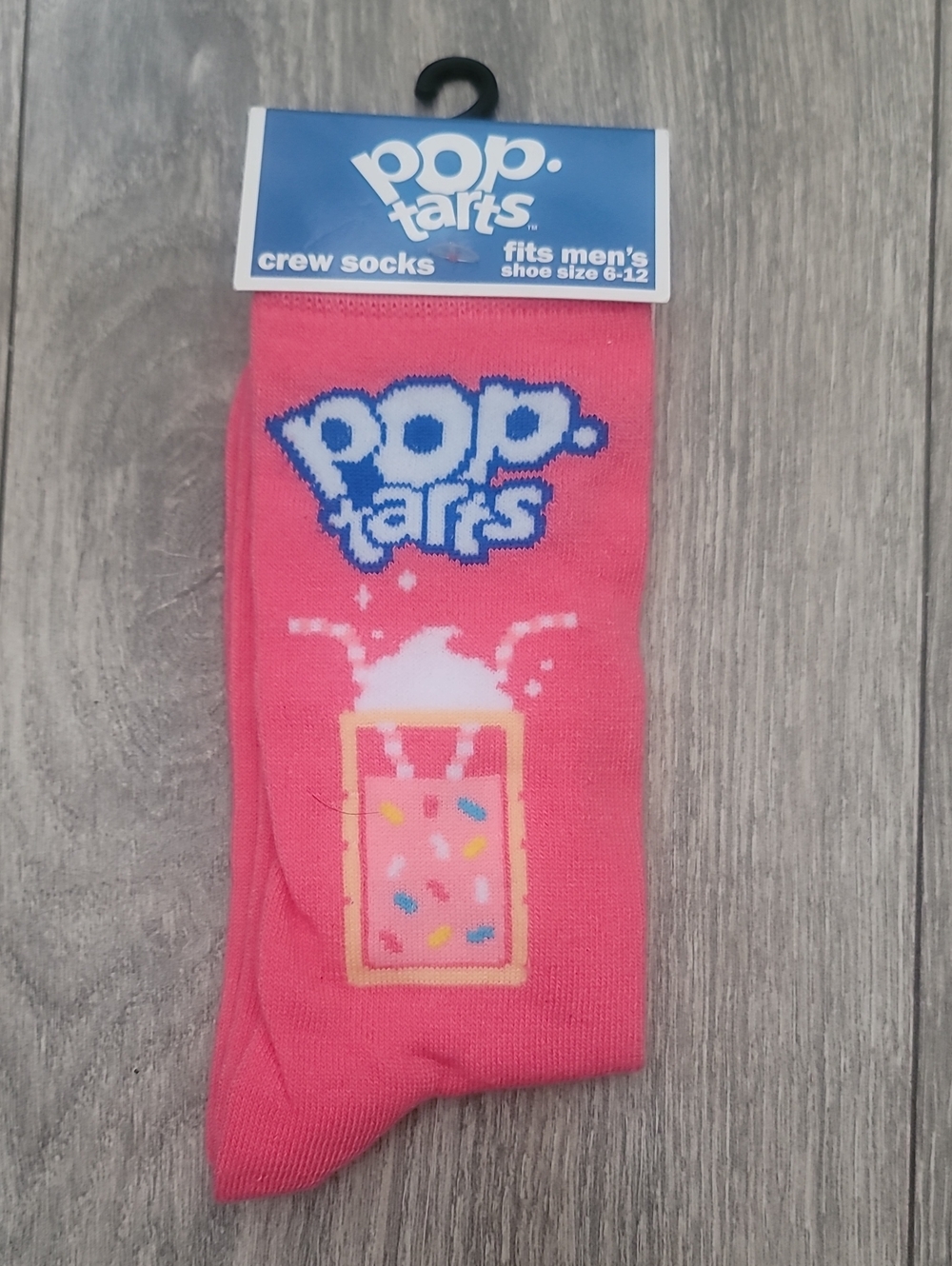 Pop-Tarts Pink Milkshake Drink with Sprinkles Casual Crew Socks